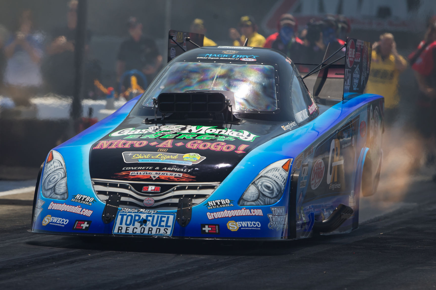 Saturday action at the NGK Spark Plugs NHRA 4-Wide Nationals.